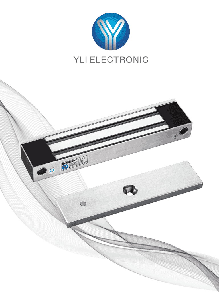 YLI YM350WS - Cerradura Magnética para Control de Acceso / Fuerza de Sujeción de 350 kg (800 lb) / Para puertas de madera, vidrio y metálicas / IP68 para uso exterior e interior - YLI ELECTRONIC - Magnética - 76006