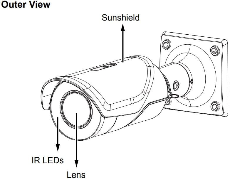 VIVOTEK IB9387-HT-A - Cámara IP bala exterior 5 MP, lente varifocal remota 2.7-13.5mm, Smart IR II hasta 50m, WDR Pro, SNV, Smart Stream III, Motion, protección IP67/IK10, ciberseguridad Trend Micro, con conectores DI, HACER y ONVIF. - vista 2