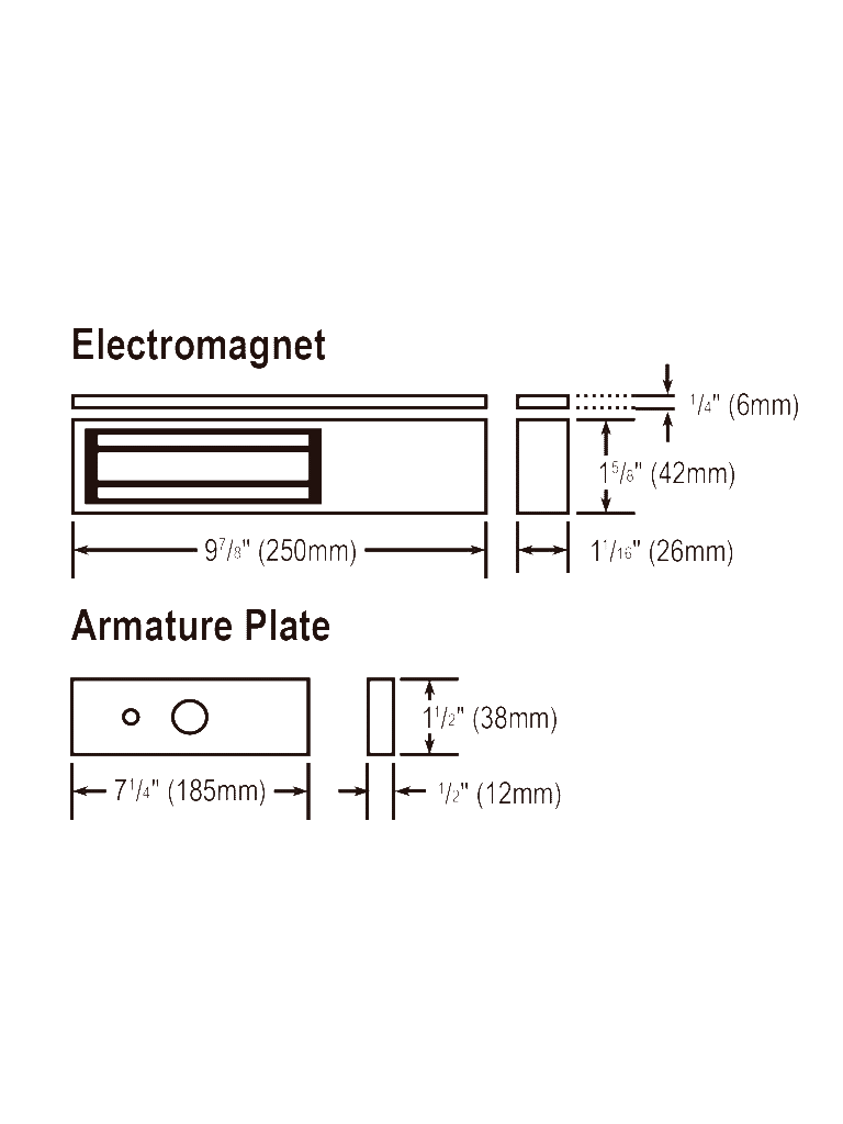 Seco-Larm E941SA600 - Electroiman de 600Lb  + Soporte en "Z" y en "L" - vista 5