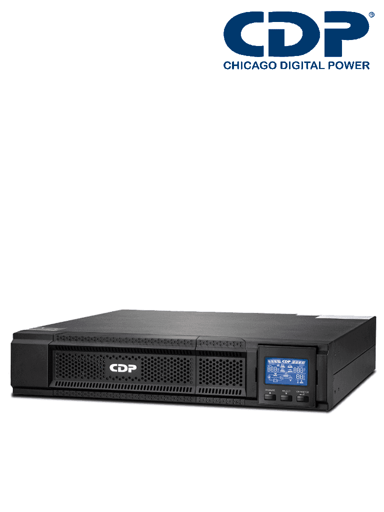 CDP UPO11-1RT - UPS / 1000VA / 900W / 8 Terminales / 4 Terminales programables / Pantalla LCD / 5min. a carga completa / - CHICAGO DIGITAL POWER  - Reguladores y UPS - CDP084027