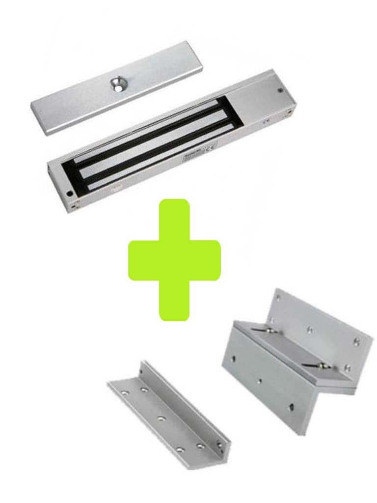 ZKTECO LM200LEDPAK - Paquete de contrachapa magnética con indicador LED de 200 kg, cuenta con entradas para conexión de sensor de puerta , voltaje de 12VDC incluye soporte LM200ZL en ZL para instalación - ZKTECO - Magnética - ZKT0850004