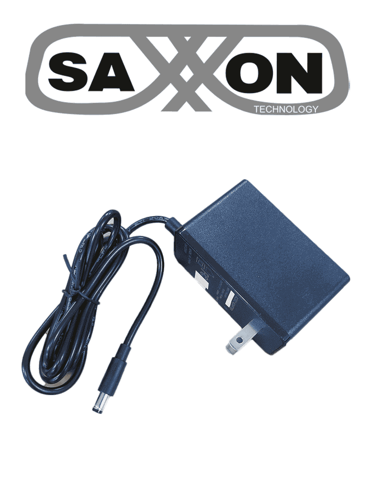 SAXXON KA18F1201500USH - Fuente de Poder Regulada / 12 Vcc 1.5 Amper / Conector Macho / Voltaje de Entrada: 100-240V / Ideal para Cámaras de CCTV, Controles de Acceso y Asistencia - SAXXON - Fuentes de Poder y Adaptadores - SXN2290007