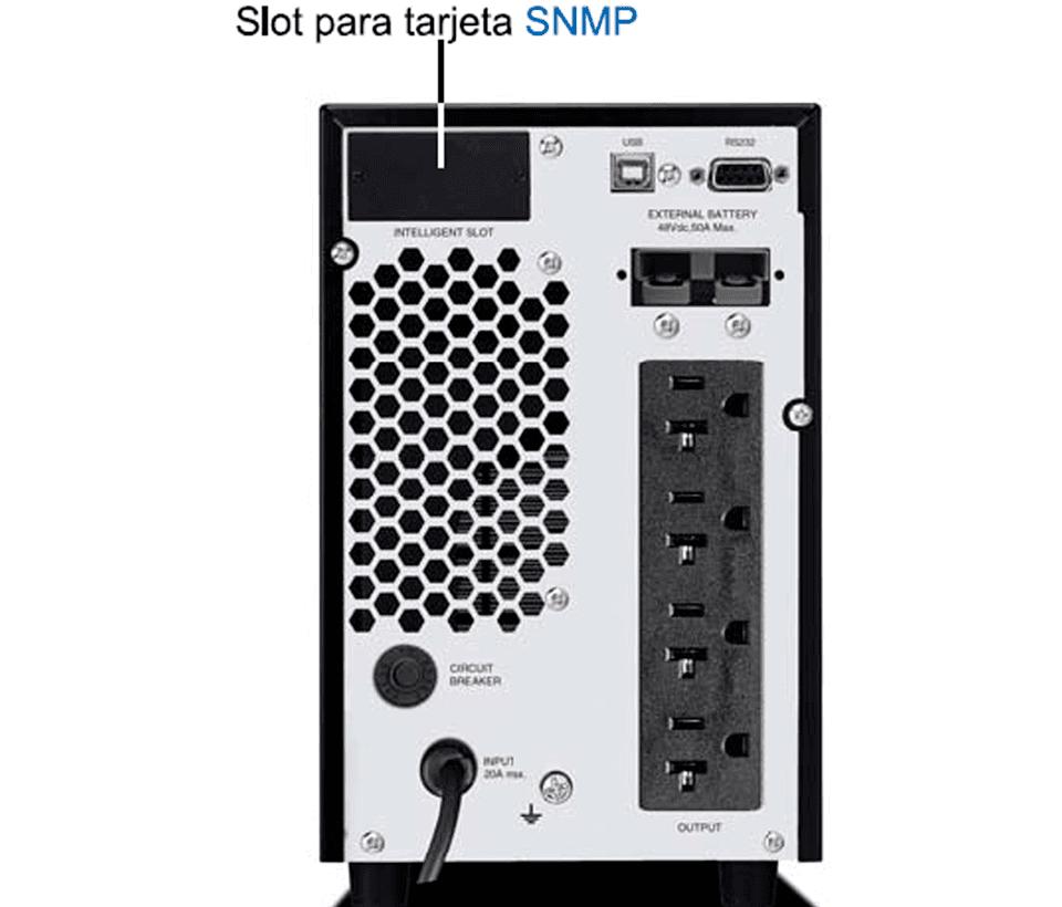 CDP UPO11-2 - UPS ONLINE de 2000VA / 1800W / 4 Terminales de salida / Baterias 12V a 9AH X 4 / Respaldo de 5min en carga completa - vista 3