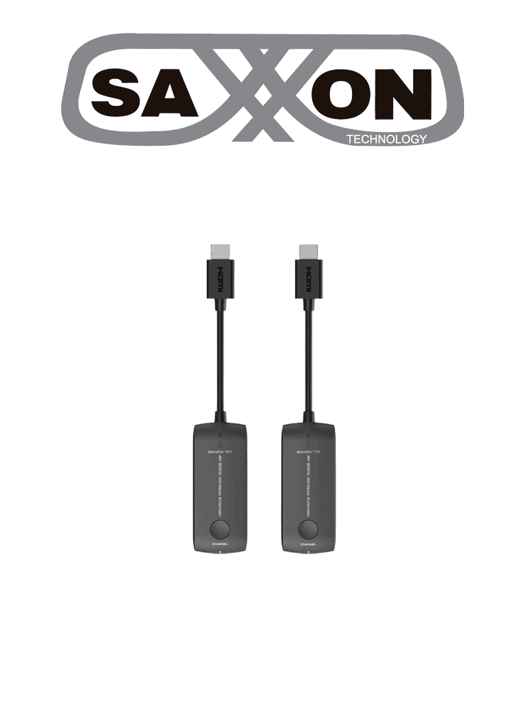 SAXXON LKV488Mini- Mini Extensor HDMI Inalámbrico IPCOLOR/ Resolución de hasta 4K@60Hz/ Frecuencia de comunicación de 5GHz/ Hasta 20 metros de distancia - SAXXON - Extensores 4k / HD - SXN0570013