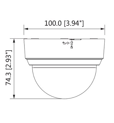 DAHUA HAC-D1A21N-0280B - Cámara Domo HDCVI 1080p/ 103 Grados de Apertura/  Lente de 2.8 mm/ IR 20 Mts/ Uso Interior/ TVI AHD Y CVBS/ - vista 3