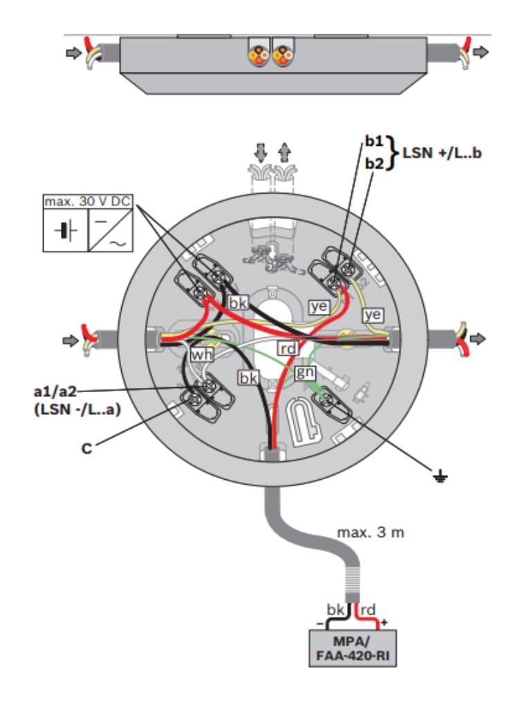 BOSCH F_MS400B - Base con Logo BOSCH compatible con Sensores serie 425 - vista 4