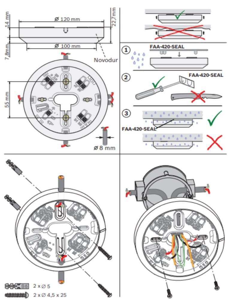 BOSCH F_MS400B - Base con Logo BOSCH compatible con Sensores serie 425 - vista 5
