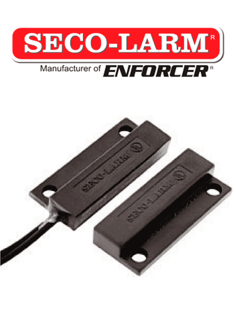 Seco-Larm SM205QBR - Contacto Mini con montaje de tornillo o adhesivo. Gap 3/4 CAFÉ Compatible paneles DSC / RISCO / BOSCH - SECO-LARM - Sensores de Alarma - SEC1180009