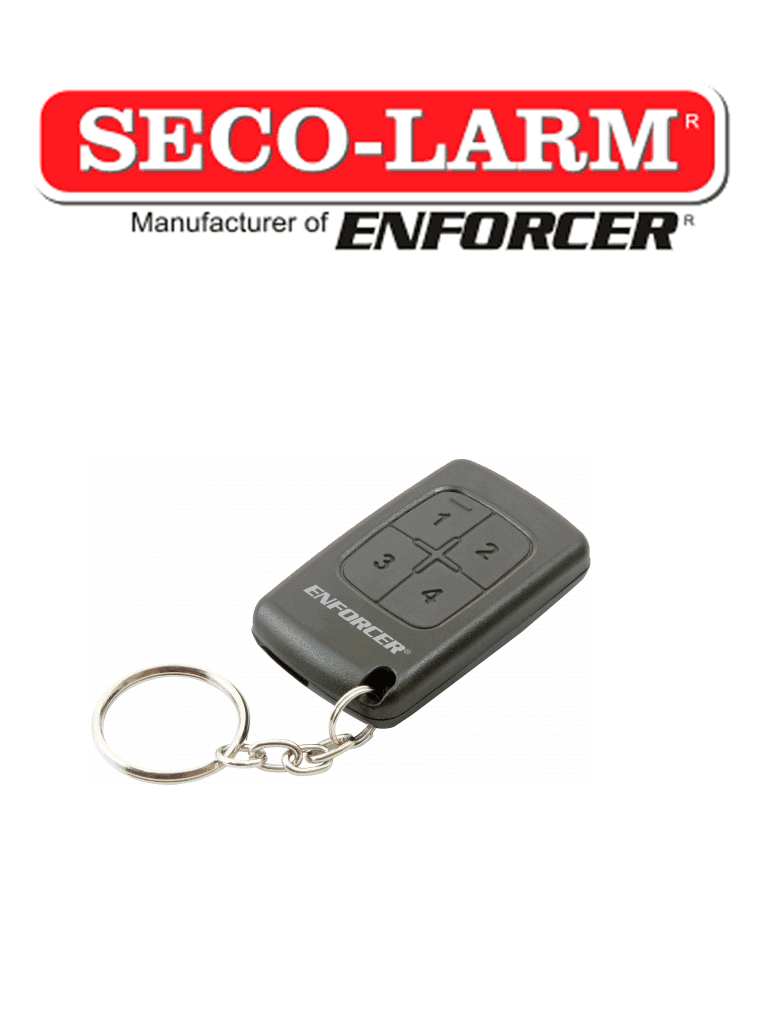 Seco-Larm SK919T4GNQ - Transmisor RF tipo llavero de 4 botones, 15 canales, 315 MHz. - SECO-LARM - Botones - SEC1210004