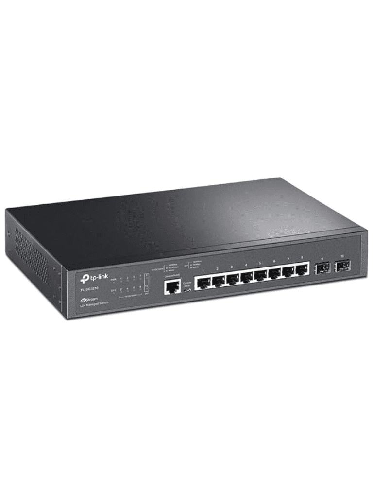 TP-LINK SG3210 - Switch JetStream administrable con 8 puertos 10/100/1000 Mbps y 2 puertos SFP, compatible con administración centralizada OMADA SDN. - vista 2