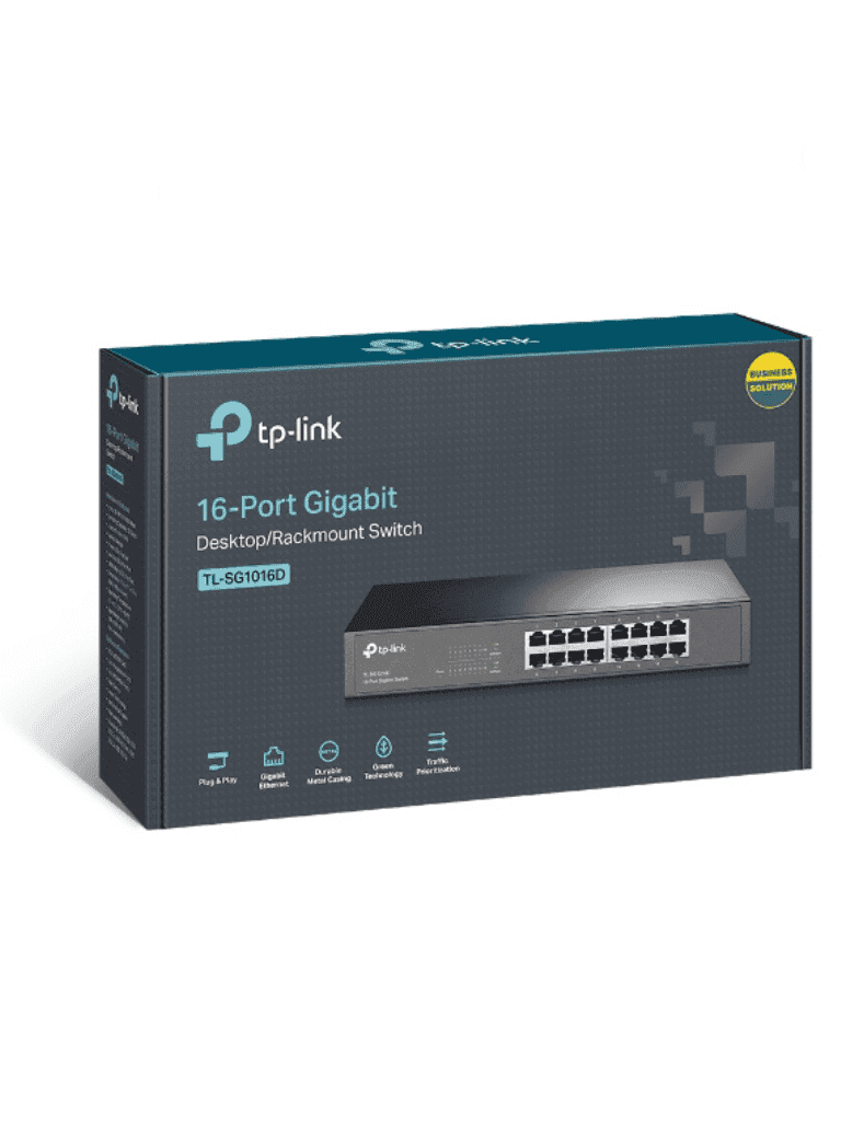 TP-LINK TL-SG1016D - Switch Gigabit no administrable de 16 puertos 10/100/1000 Mbps para escritorio/rack. - vista 4