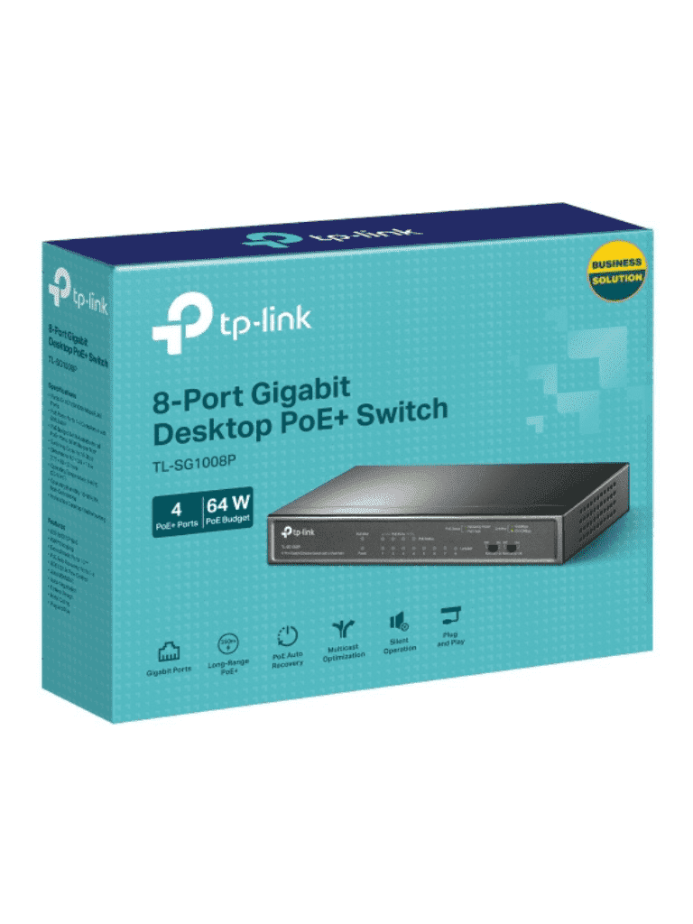 TP-LINK TL-SG1008P - Switch Gigabit PoE+ no administrable de 8 puertos 10/100/1000 Mbps, solo 4 puertos PoE, ideal para escritorio - vista 6