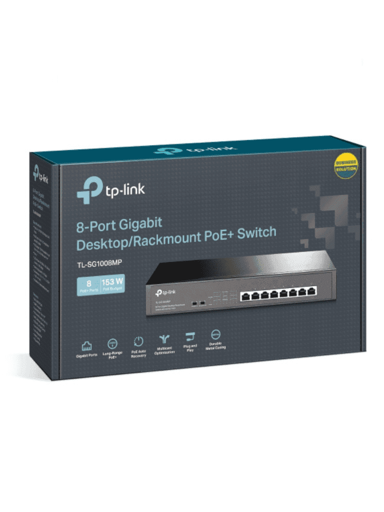 TP-LINK TL-SG1008MP - Switch Gigabit PoE+ no administrable de 8 puertos 10/100/1000 Mbps, para escritorio - vista 4