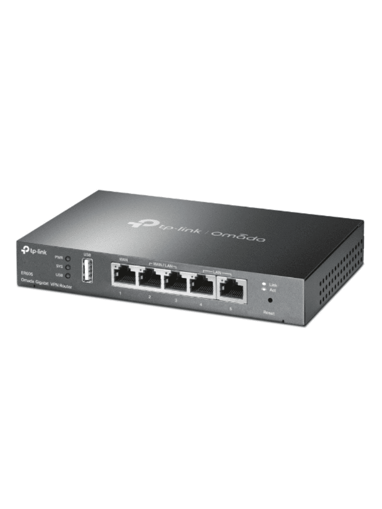 TP-LINK ER605 - Router Omada VPN SDN Multi-WAN Gigabit con 1 puerto WAN Gigabit, 2 LAN Gigabit y 2 configurables LAN/WAN, hasta 25,000 sesiones concurrentes, con gestión centralizada Omada o stand-alone y 1 puerto USB 2.0. - vista 3