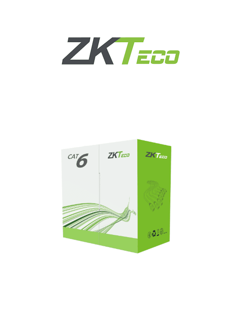 ZKTECO XL600CPRA - Bobina de Cable UTP CAT 6 , 100% Cobre,  305 Metros , 23 AWG , Uso Interior , Cubierta Retardante de Flama Certificada , Voz , Datos ,Video Alta Definición , Color Blanco - ZKTECO - Cable - ZKT2640009