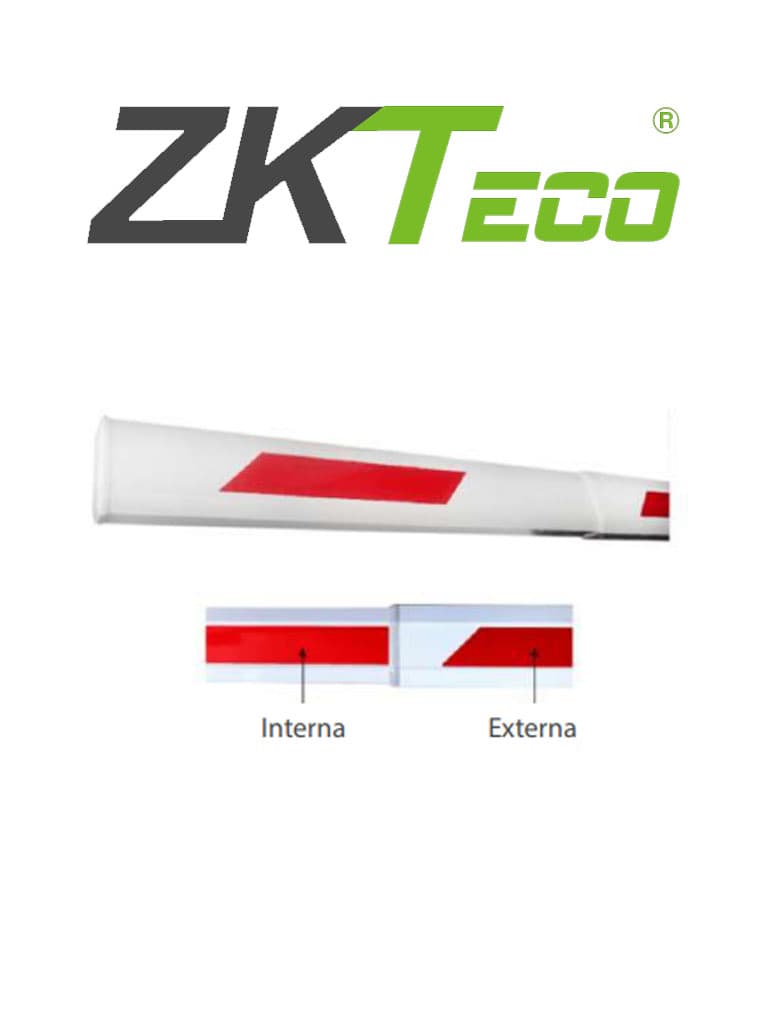 ZKTECO YC45M - Brazo Telescópico de 2.6 m hasta 4.5 metros para Barrera CMP200 - ZKTECO - Brazos para Barreras - ZKT0960005