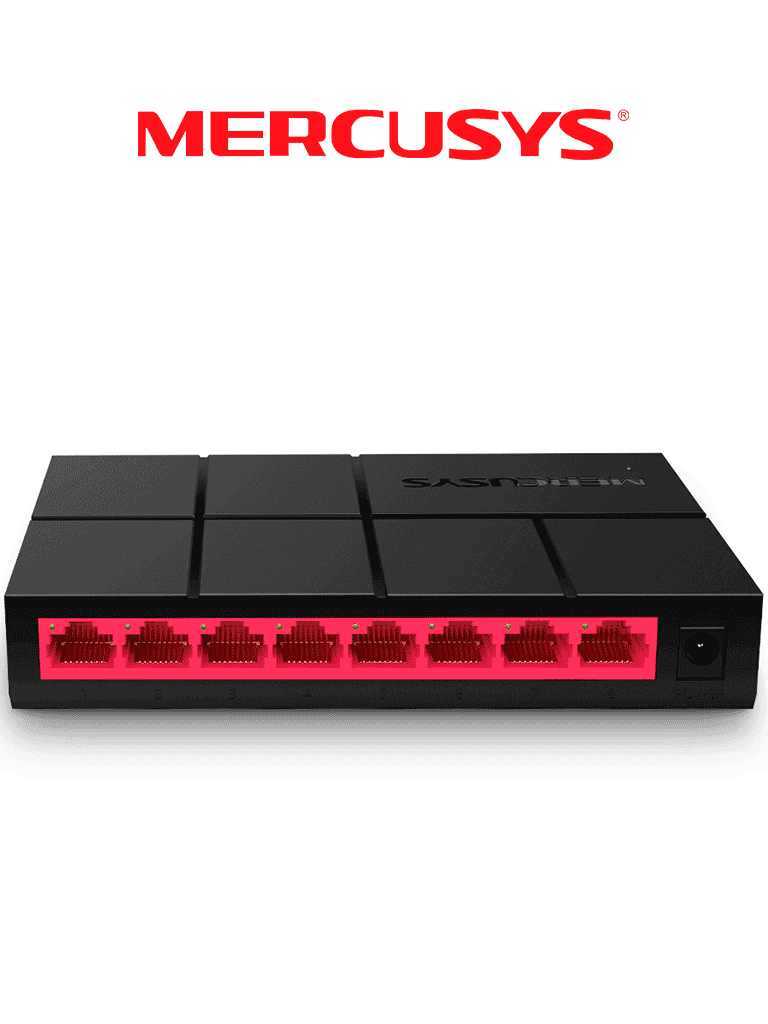 MERCUSYS MS108G -  MS108G - Switch no administrable de escritorio con 8 puertos 10/100/1000 Mbps, diseño compacto y configuración Plug and Play. - MERCUSYS - Switches - MER3700004