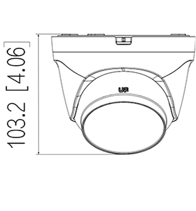 DAHUA DH-IPC-T1E40 - Camara IP Domo de 4 Megapixeles/ Lente de 2.8 mm/ 93 Grados de Apertura/  H.265+/ WDR Real de 120 dB/ IR de 30 Metros/ IP67/ PoE/ - vista 2