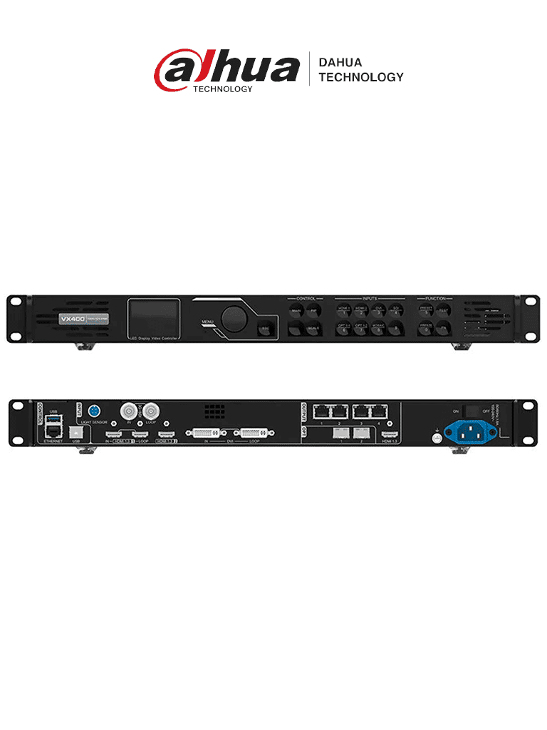 DAHUA VX400 - Controlador LED con 2.3 millones de píxeles, entradas HDMI, 1 DVR, 1 SDI, 4 puertos de red y soporte para carga de hasta 2.3 millones de puntos. - DAHUA - Controladores LED - DHT0610016