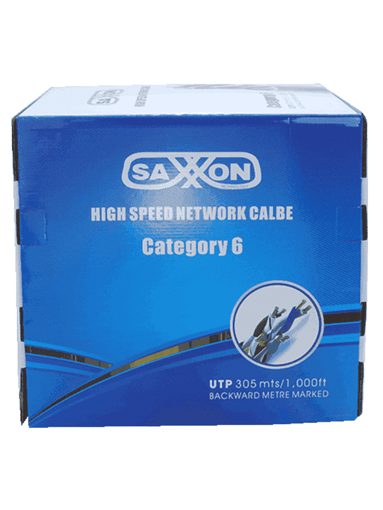 SAXXON OUTP6COP305BC - Bobina de cable UTP Cat6 100% cobre, 305 metros, bobinado REELEX, color blanco, para uso interior, con 4 pares, soporta pruebas de rendimiento, certificaciones UL444, ISO9001 y RoHS. - vista 2
