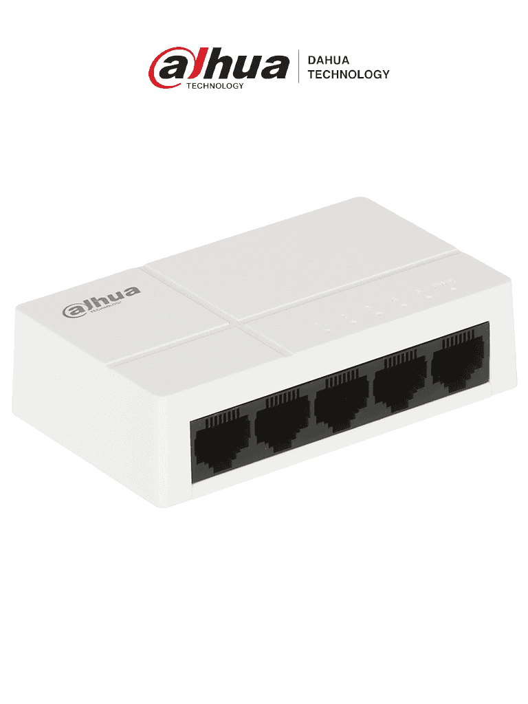 DAHUA PFS3005-5GT-L - Switch para Escritorio 5 Puertos/ Gigabit Ethernet/ 10/100/1000/ Diseño Compacto/ Capa 2/ Switching 10 Gbps/ Velocidad de Reenvio de Paquetes 7.44 Mbps/ Blanco/ - DAHUA - Switches - DHT3700006