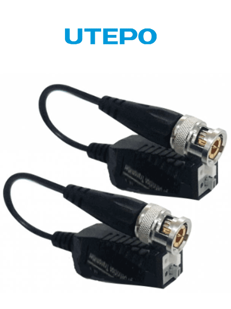 UTEPO UTP101PHD4BPAQ - Paquete de 100 pares de transceptores pasivos 4 en 1, soporta 4MP a 200M, 1080p a 250M, 720p a 300M en CVI, compatible con HDCVI, TVI, AHD y CVBS, con 2 terminales Push - UTEPO - Transceptores - TVT445017