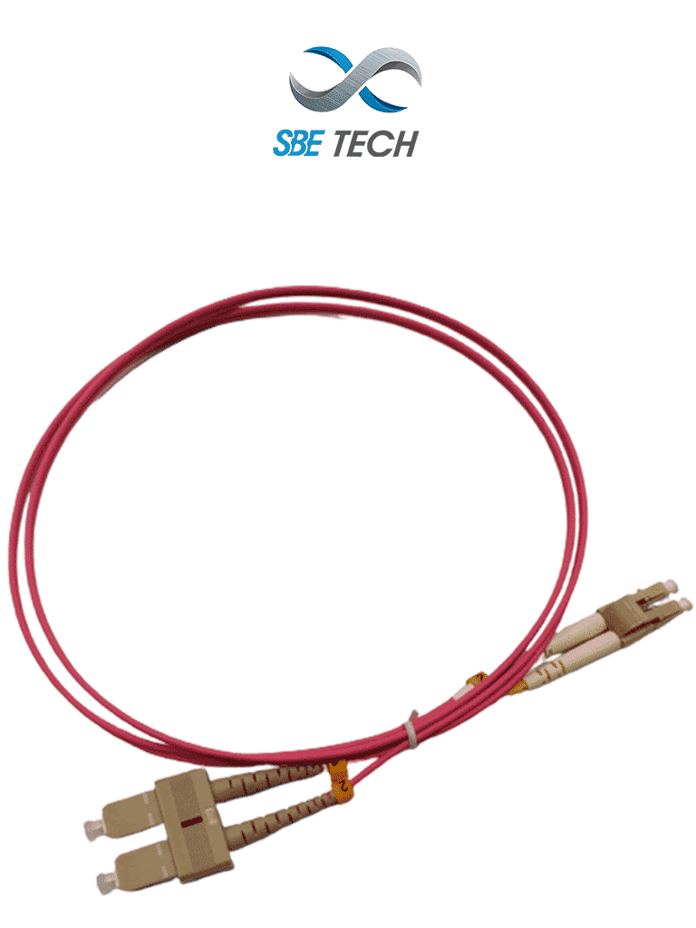 SBE TECH SBE-JUMLC-SC-1M50 - Jumper LC-SC, MM 50/125, OM4, duplex, 2 mm, de 1 metro, UPC - SBE TECH - Jumper / Latiguillo - SBT1910010