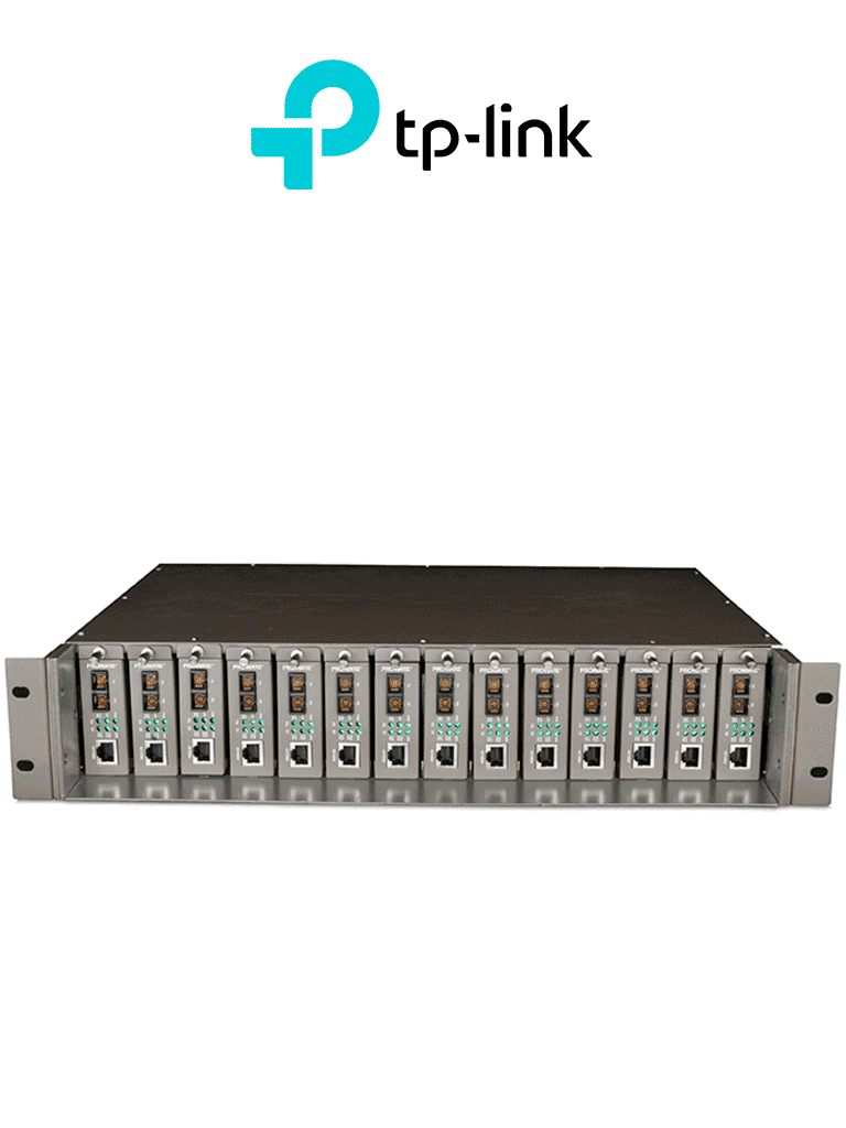 TP-LINK - TL-MC1400 - Chasis 14 bahías para 14 convertidores de medios - TP-LINK - Transceptores de Fibra - TPL4160009