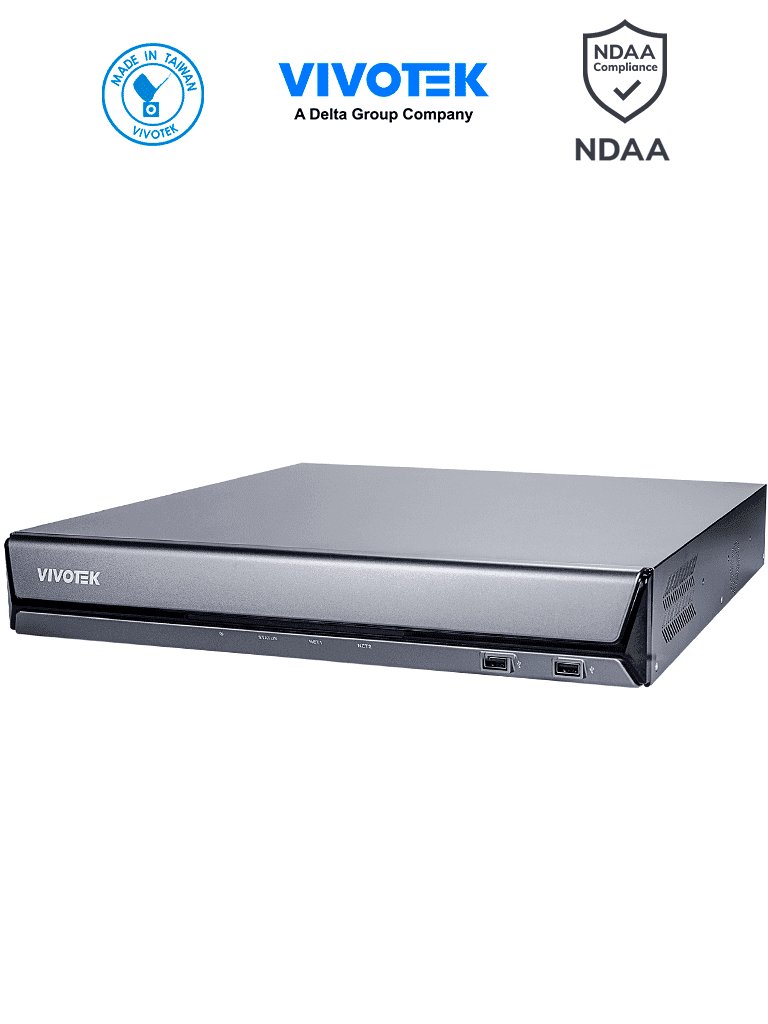 VIVOTEK ND9542P - Grabador NVR 32 Canales,16 Puertos PoE, 4 Bahias, Deep Search, Smart VCA Search, Ciberseguridad Trend Micro, Salida HDMI 4K, Centralizacion con VAST 2, VSS, Grabacion de 192Mbps, Gestión PoE, ONVIF, NDAA - VIVOTEK  - NVR's de 32 Canales - VIV0210004