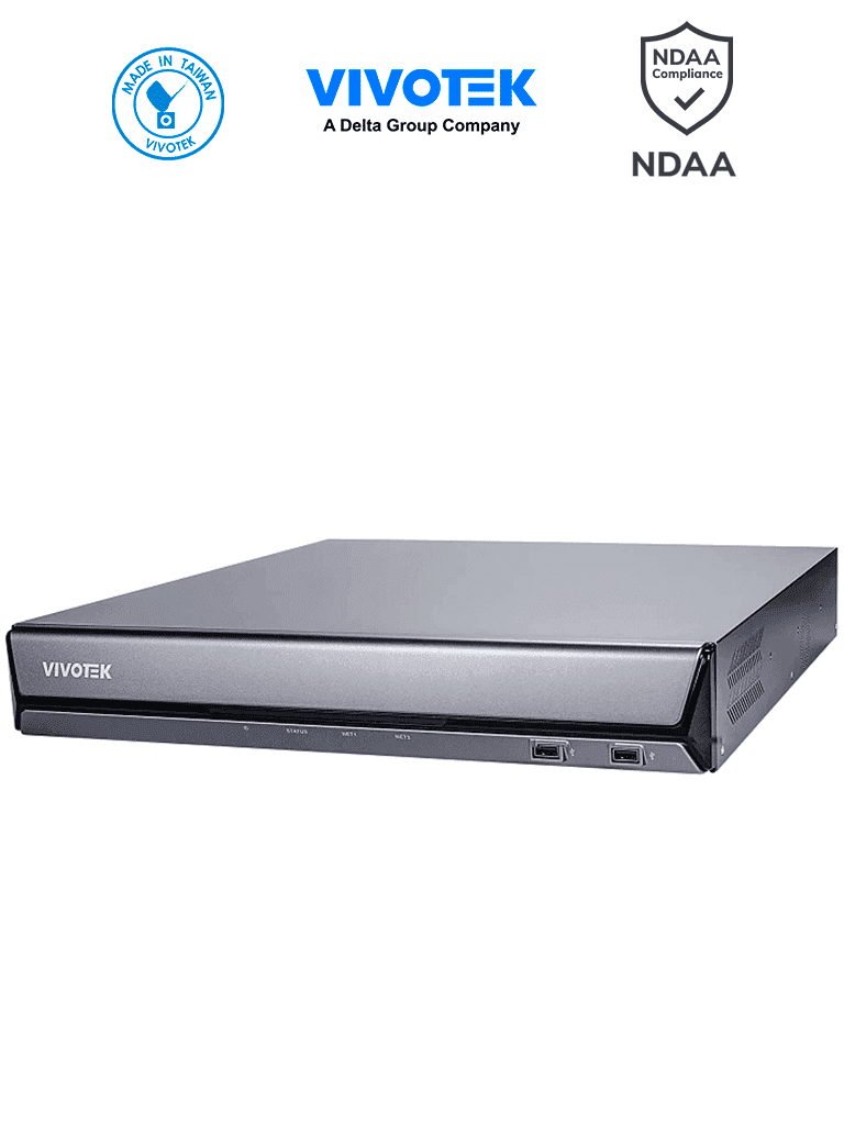 VIVOTEK ND9442P - Grabador NVR 16 Canales, 16 Puertos PoE, 4 Bahias de Discos, Deep Search, Smart VCA Search, Ciberseguridad Trend Micro, Salida HDMI 4K Centralizacion con VAST 2, VSS, Gestión PoE, Grabacion de 192Mbps, ONVIF, NDAA - VIVOTEK  - NVR's de 16 Canales - VIV0200002