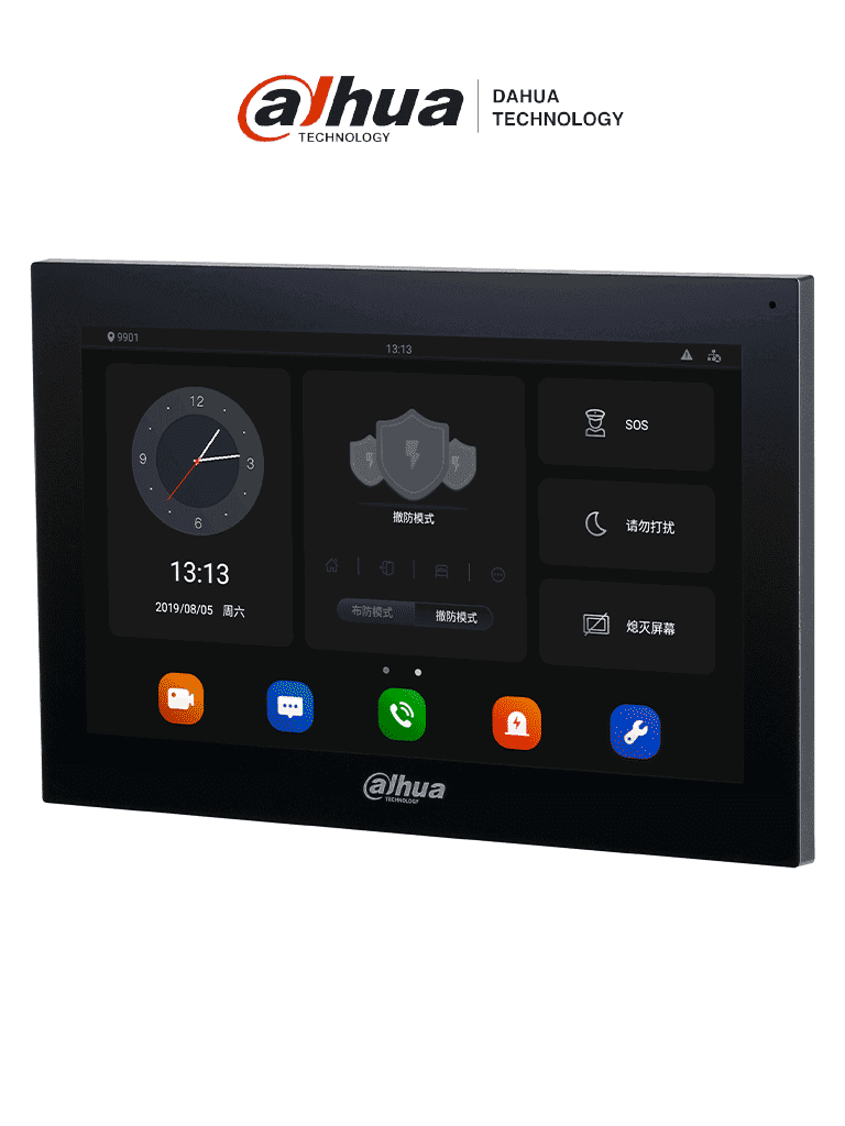DAHUA VTH5341G-W - Monitor de 10" para videoportero con sistema Android, pantalla táctil, WiFi y RJ45, ranura para MicroSD y PoE estándar - DAHUA - Monitores - DHT2210006