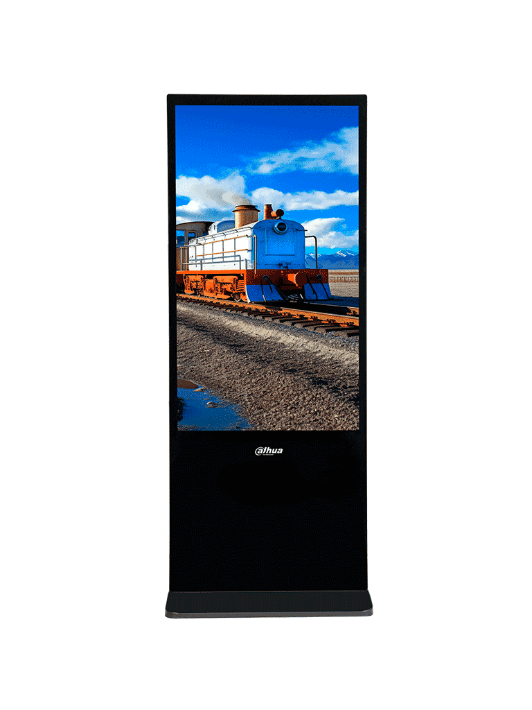 DAHUA LDV55-SAI400K - Pantalla de Publicidad Digital 55" 4K (Totem), montaje en piso. Brillo de 320 nits, diseño industrial con carcasa metálica y cristal templado de 3 mm. Ideal para entornos exigentes. - vista 2