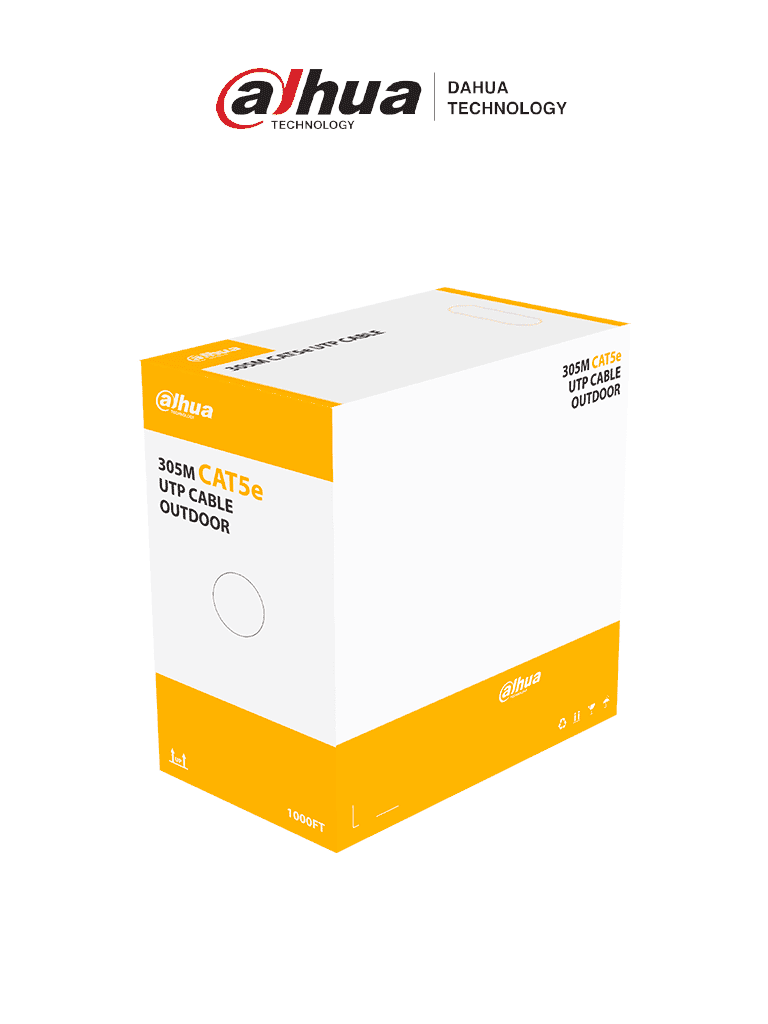 DAHUA PFM920-5EU - Bobina de Cable UTP para Exterior Cat 5e/ 100% Cobre/ 305 Metros/ Color Negro/ Cubierta Exterior MDPE/ Cumple con Estandares ANSI/TIA 568-C.2/ Retardante de Llama/ RoHS/ - DAHUA - Cable - DHT2640009