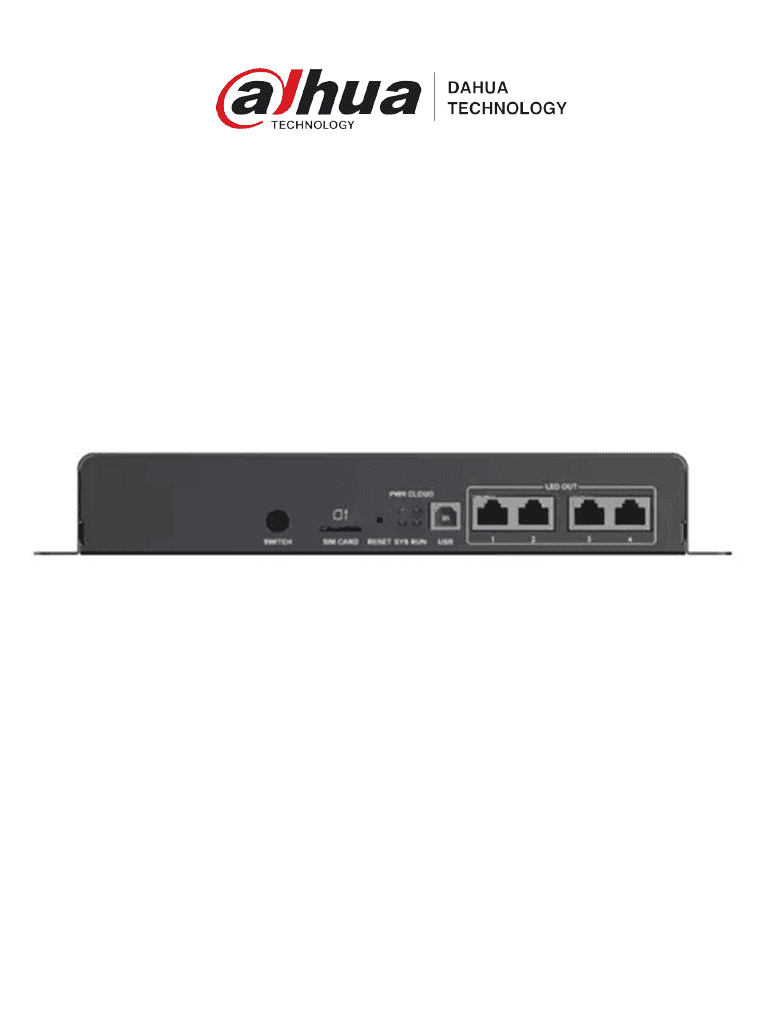 DAHUA TB60 Controlador para panel LED con 4 puertos de red, soporta hasta 2.3 millones de píxeles. Ideal para una visualización impecable, permite conmutación síncrona y asíncrona, asegurando flexibilidad y precisión en la gestión de contenido. - DAHUA - Controladores LED - DHT0610012