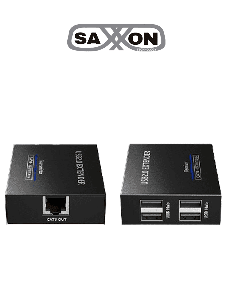 SAXXON LKV100USB - Extensor USB/ 1 Puerto USB de Entrada/ Permite Extender hasta 4 puertos USB de Salida/ Hasta 150m con cable CAT6Com patible con Windows & MAC & Linux - SAXXON - Extensores 4k / HD - SXN0570016