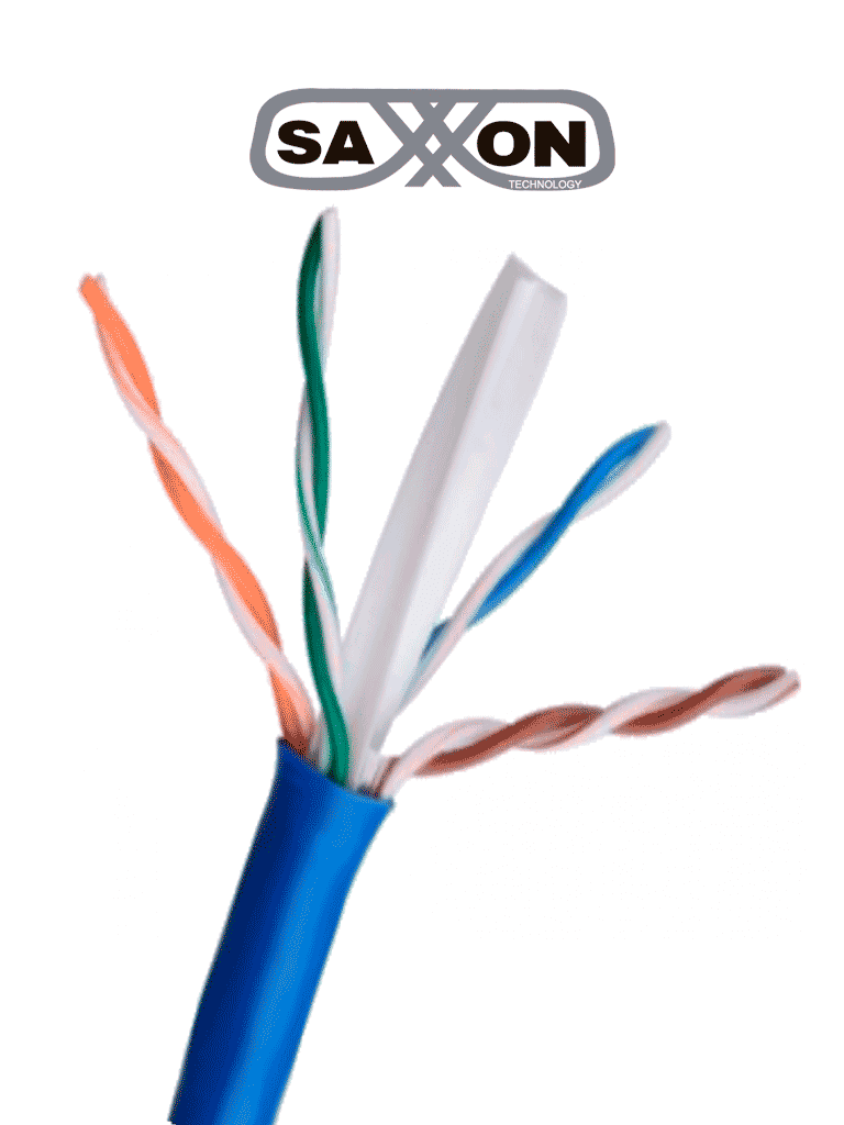 SAXXON OUTP6CCA305AZ3 - Cable UTP CCA / Categoria 6 / Color azul obscuro / Interior / 305  Mts / Redes / Video / 4 Pares - SAXXON - Cable - TVD119142