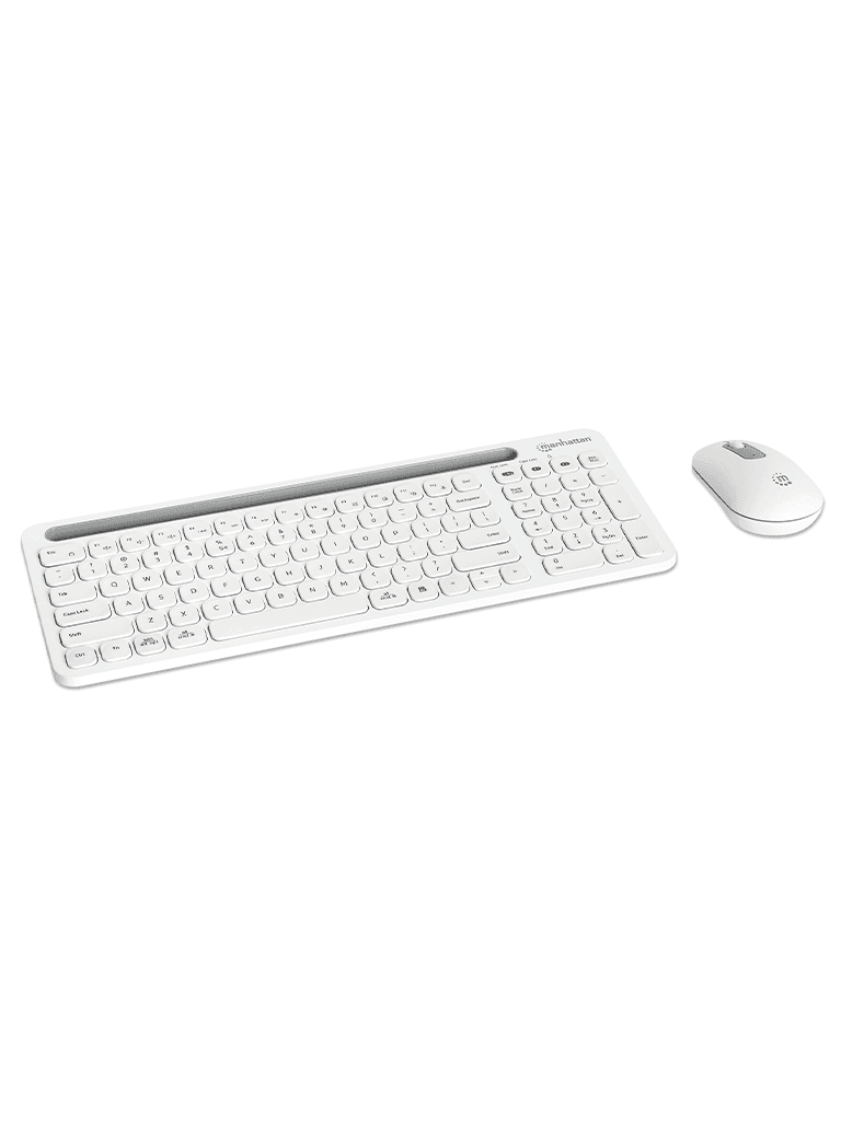 MANHATTAN - 180580 - Kit teclado y mouse inalámbricos conexión dual USB y Bluetooth, blanco - vista 5