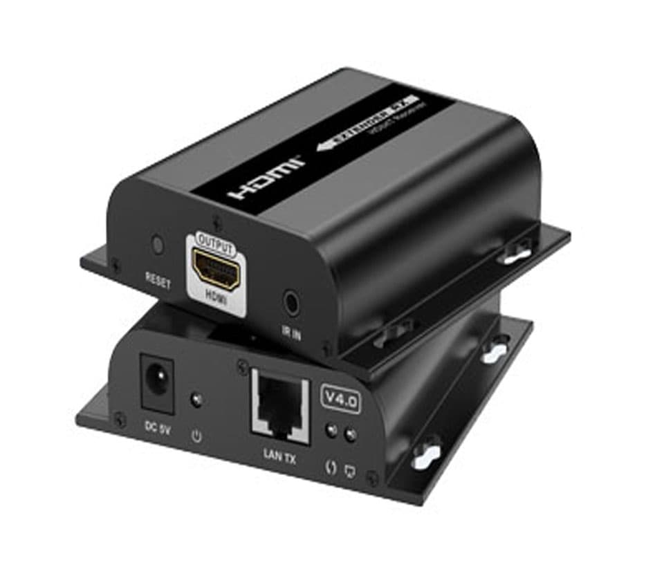 SAXXON LKV38340- Kit extensor HDMI sobre IP/ Resolucion 1080p/ Cat 5e/ 6/ hasta 120 metros/ Hasta 253 receptores/ Delay de 70ms/ HdBIT/ Transmisor de IR/ Plug and play - vista 4
