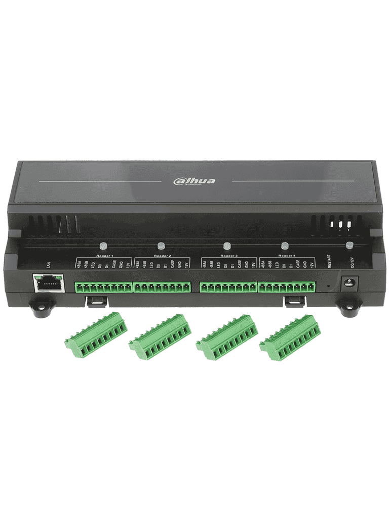 DAHUA ASC2204B-S  - Panel de Control de Acceso para 4 Puertas y 4 Lectoras/  TCP/IP/ Comunicación RS-485 y Wiegand/ 100,000 Usuarios, 3,000 Huellas y 500,000 Registros/ Soporta Interlock, Anti-passback, Desbloqueo Remoto/ Funcion WatchDog/ - vista 4