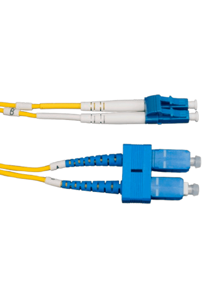 TCE  - LP-FO-6060B - Jumper LC-SC Monomodo / UPC / Duplex 2 mm / 1 metro / Amarillo - vista 2