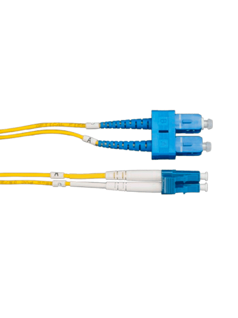 TCE  - LP-FO-D-LCU-SCU-03 - Jumper LC-SC Monomodo / UPC / Duplex 2 mm / 3 metro / Amarillo - vista 2
