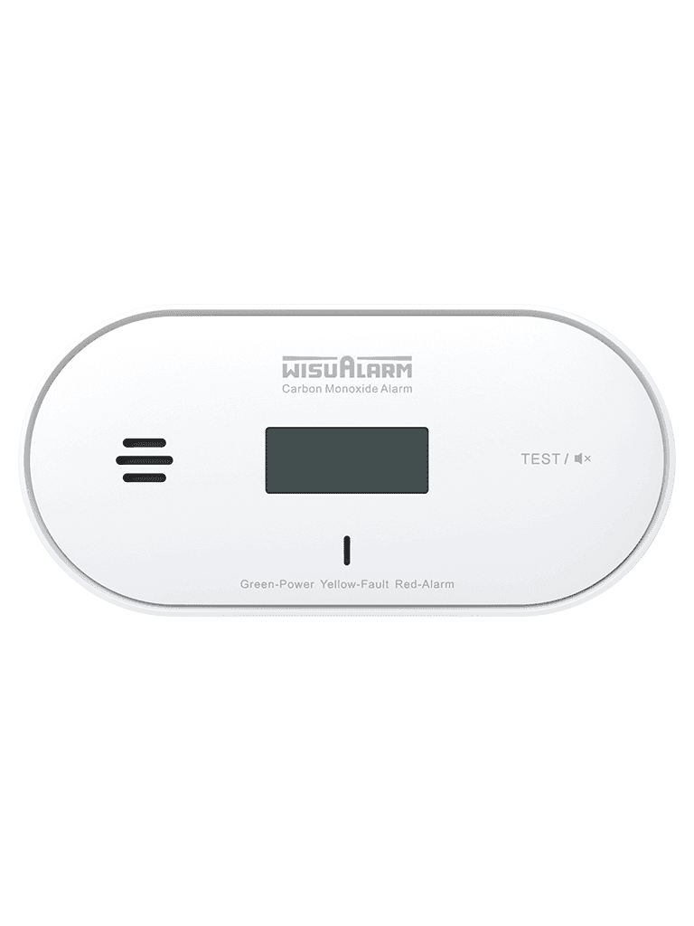 DAHUA WISUALARM DHI-HY-GC30A - Detector de monóxido de carbono (CO) autónomo, Mide temperatura y humedad, Batería de 10 años, Pantalla informativa y luces indicadoras, Alarma de 85 dB, Certificaciones TÜV, CE y UKCA, - vista 2