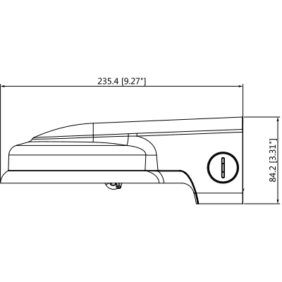 DAHUA DH-PFB211W - Brazo para Pared compatible con Cámaras Domo Modelos: HDBWxxExx, HDBWxxH-xx y - vista 2
