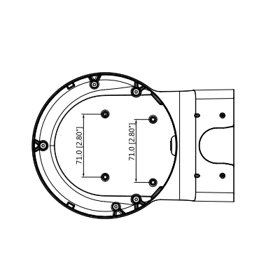 DAHUA DH-PFB211W - Brazo para Pared compatible con Cámaras Domo Modelos: HDBWxxExx, HDBWxxH-xx y - vista 3