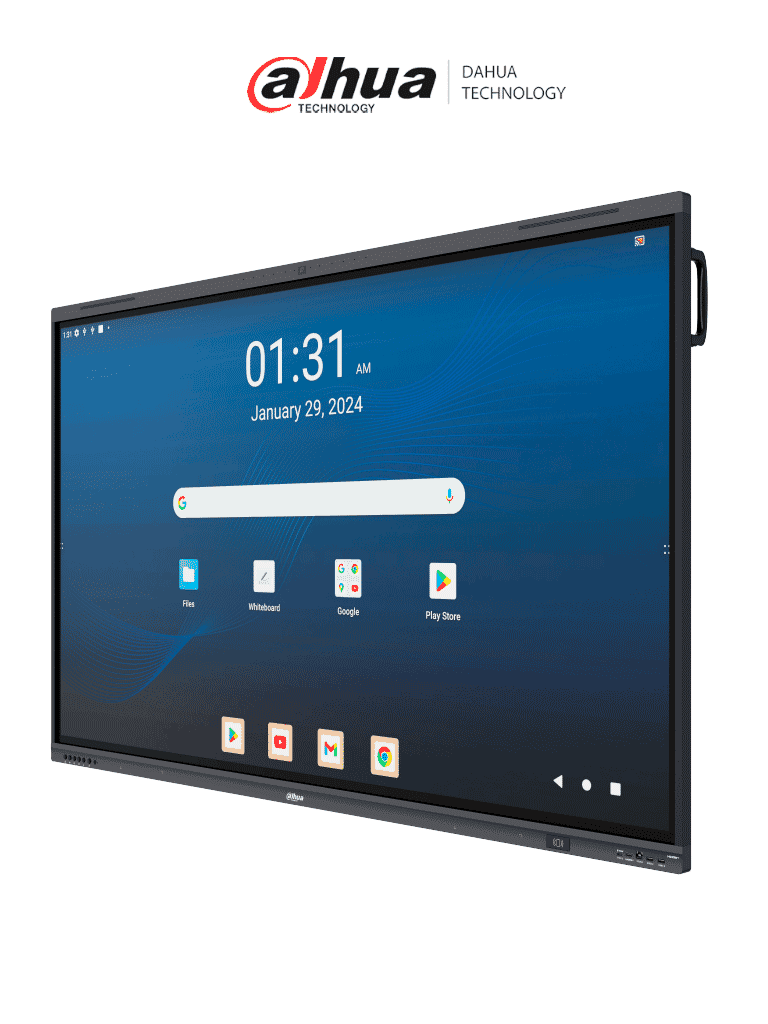 DAHUA DHI-LPH75-MC480-U-S - Pantalla Interactiva de 75” 4K UHD, con Android, cámara de 48MP, micrófono y altavoces integrados. Ideal para educación y oficinas, compatible con apps de google meet (Teams, Gmail, Youtube, Play store)/Certificación EDLA - DAHUA - Pantallas Interactivas - DHT7980003