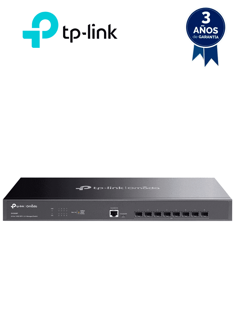 TP-LINK TL-SX3008F / Switch Administrable / JetStream / 8 puertos 10Gbps SFP+ L2+ - TP-LINK - Switches - TPL3700035