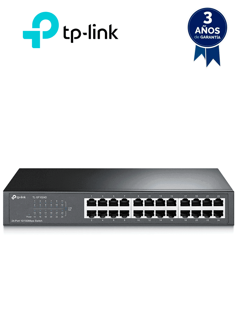 TP-LINK TL-SF1024D - Switch no administrable de 24 puertos 10/100 Mbps para escritorio/rack - TP-LINK - Switches - TPL3700008