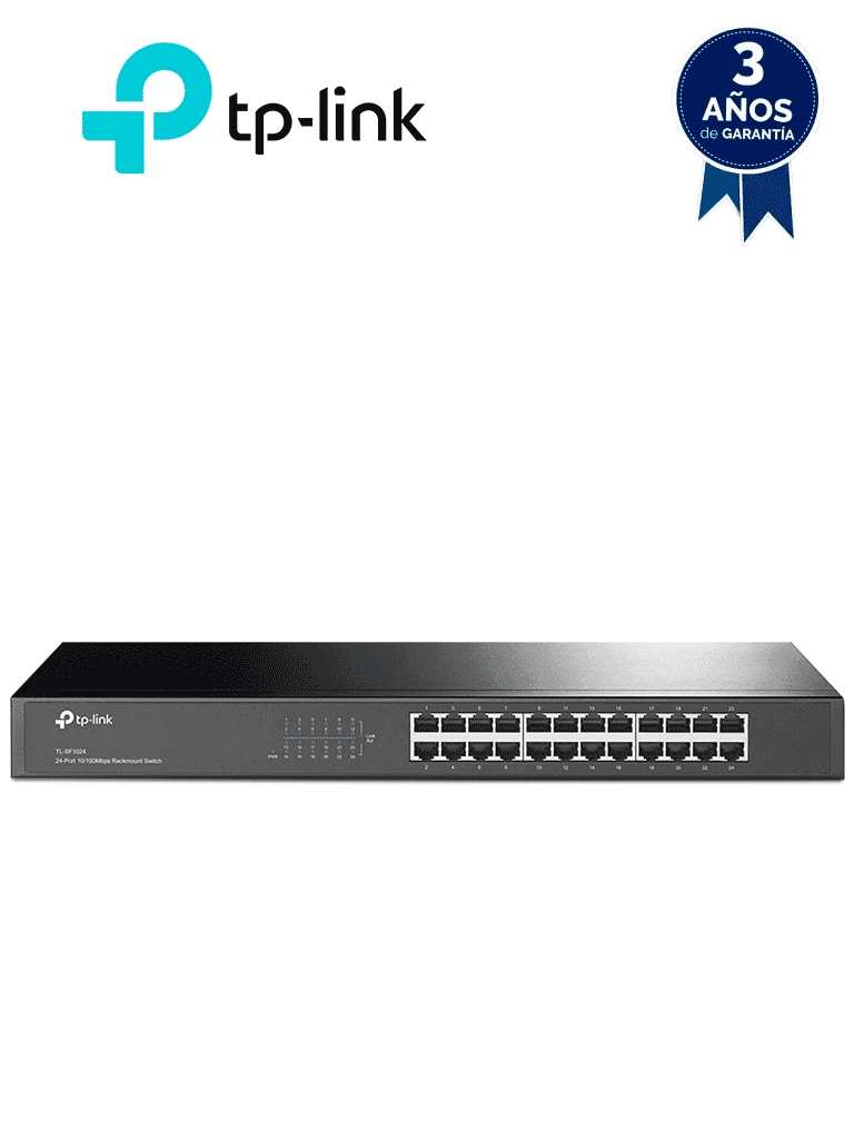 TP-LINK TL-SF1024 - Switch no administrable de 24 puertos 10/100 Mbps para montaje en rack - TP-LINK - Switches - TPL3700007