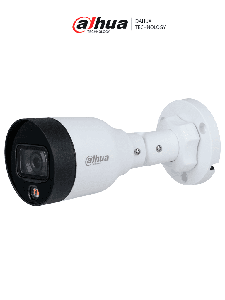 DAHUA DH-IPC-HFW1239S1-A-LED-S6 - Camara IP Bullet 2 MP/ Full Color/ 2.8 mm/ 102° de apertura/ micrófono integrado/ H.265+/ luz visible de 15 m/ IP67/ PoE /DWDR - DAHUA - Bullet - DHT0030194