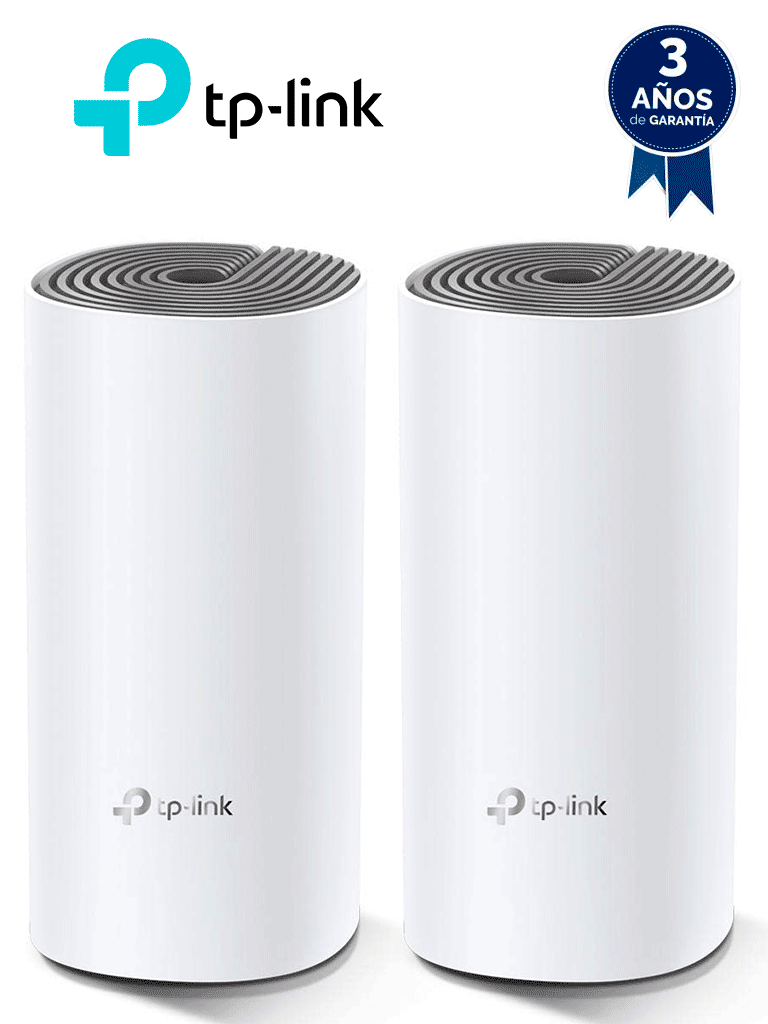 TP-LINK DECOE4 (2-Pack) - Kit de router inalámbrico mesh Deco E4 para hogar de doble banda AC 1200 con 2 puertos 10/100 Mbps y compatible con Alexa. (2 piezas) - TP-LINK - Ruteadores / Firewalls / Balanceadores de carga - TPL4220009